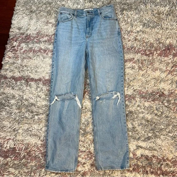 Abercrombie 90’s straight ultra high rise denim jeans 29 - Picture 2 of 4
